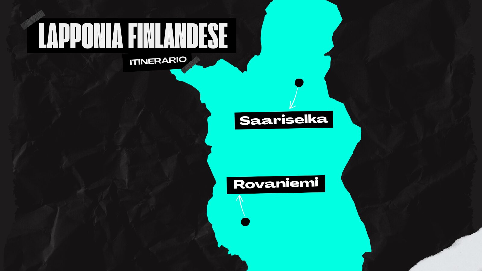 Viaggi di gruppo Esplora - Lapponia Finlandese - Mappa itinerario Viaggi di gruppo Esplora - Lapponia Finlandese - Mappa itinerario